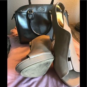 Madden Girl Taupe Sling Back Heels